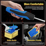 Grill Brush Bristle Free for Outdoor Grill, Steam Grill Cleaning Brush Replaceable BBQ Cleaner Brush Head,Extended Handle,