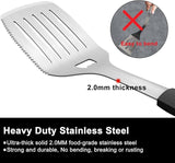 Grill Tools BBQ Accessories Set of 2, 15.8'' Heavy Duty Stainless Steel Grill Utensils with Grill Spatula and Fork, Full