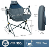 TIMBER RIDGE Hammock Camping Chair with Adjustable Backrest, Heavy Duty Folding Hammock Chair Supports 300lbs, Portable