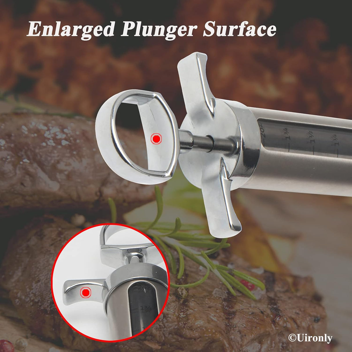 Meat Injector BBQ Injection Kit, Marinade Cajun Seasoning Flavor Syringe Injector for Cooking Grill Smoker Barbecue in