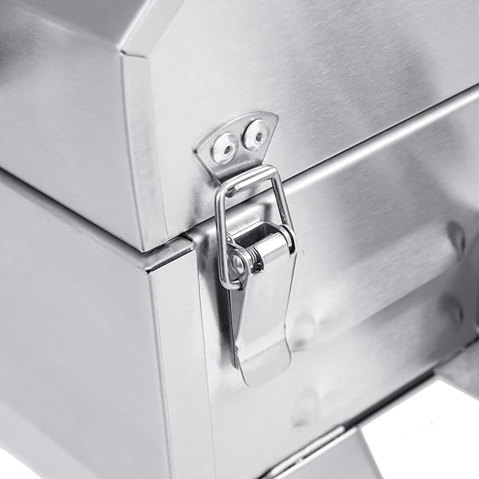 Royal Gourmet GT1001 Stainless Steel Portable Grill, 10000 BTU BBQ Tabletop Gas Grill with Folding Legs and Lockable Lid,
