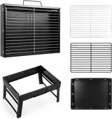 Charcoal Grill, Portable Folding Barbecue Grill BBQ Grill Desk Tabletop Outdoor Stainless Steel Camping Grill for Picnic