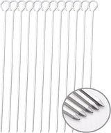 12 inch Barbecue Skewers Metal BBQ Sticks,12Pack Stainless Steel Square Skewer,Kebob,kabob Sets for Grill Outings Cooking