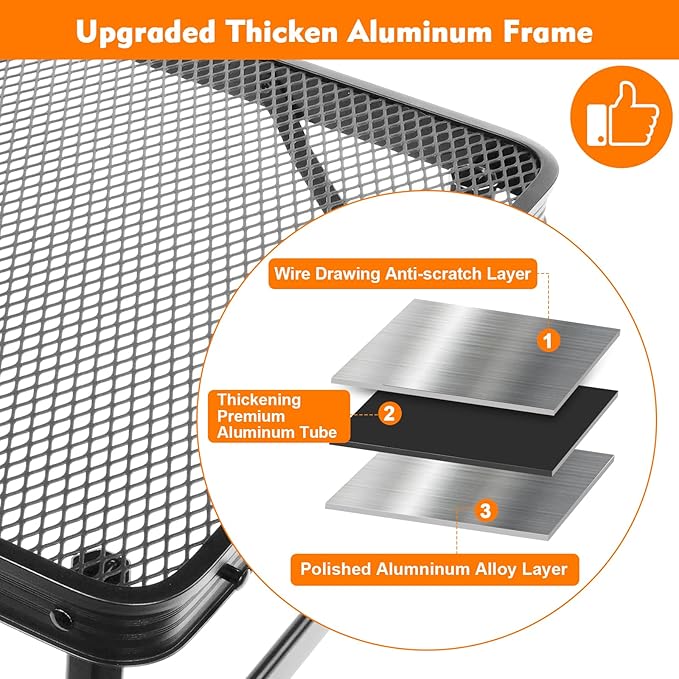 Folding Table, Easy for Storage, Compact and Portable Picnic Table for Grill, Outdoor Camping, Garden, Patio, Dining, BBQ,