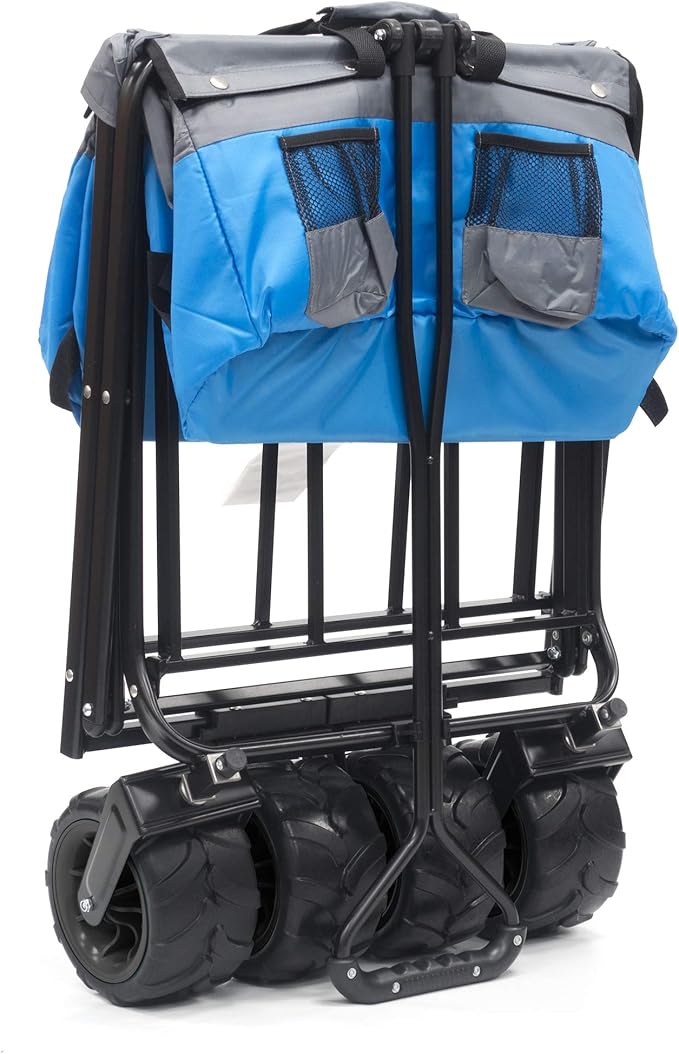Creative Outdoor Push Pull Hauler Wagon for Kids, 200lbs Weight Capacity, All-Terrain Collapsible and Portable Folding Cart,