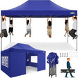 COBIZI 10x15 Pop up Canopy Heavy Duty Tent with 4 sidewalls Commercial Outdoor Canopy Event Tents All Season Wind &
