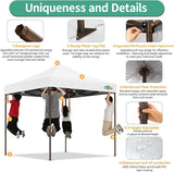 COBIZI 10x10 Pop Up Canopy Tent Heavy Duty with 4 Sidewall, Commercial Outdoor Easy Pop Up Gazebo for Party Wedding All