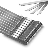 Kabob Skewers 17" Stainless Steel Long BBQ Barbecue Skewers, Flat Metal Kebob Sticks Wide Reusable Grilling Skewers for Meat