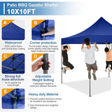 COBIZI 10x10 Pop Up Canopy Tent 10x10 Easy up Canopy, Heavy Duty Outdoor Canopy UPF 50+ All Weather Waterproof Instant Party