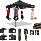 COBIZI 10x10 Pop Up Canopy Tent Heavy Duty with 4 Sidewall, Commercial Outdoor Easy Pop Up Gazebo for Party Wedding All