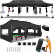COBIZI 10x30 Pop up Canopy Tent 10x30 Canopy with Sidewalls, Heavy Duty Party Tent Tents for Parties, Foldable UPF 50+