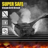 GRILLART Grill Brush Bristle Free. SteamWizards BBQ Replaceable Cleaning Head, Seamless-Fit Scraper Tools for Cast