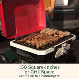 Cuisinart Petite Gourmet Portable Gas Grill with VersaStand, Compact Portable Grill Propane, 150 Sq. In. Cooking Surface,
