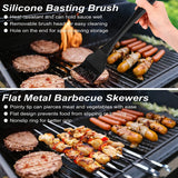 POLIGO 22PCS Heavy Duty BBQ Grill Accessories Set, Non-Slip Grill Tools for Outdoor Grill Set Thicker Stainless Steel Grill