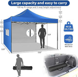 COBIZI 10x10 Heavy Duty Pop up Canopy with 4 Removable Sidewalls, Canopy Tent with Portable Bag, Ez Pop up Tent Commercial