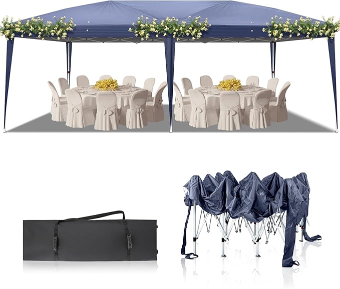 Outvita 10x20ft Pop Up Canopy Tent, Outdoor Instant Shelter Folding Canopy with Carry Bag for Commercial Events, Party,
