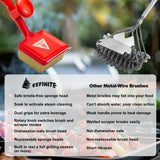 BBQ Grill Cleaner Brush, EEFINITE Steam Grill Brush for Outdoor Grilling with Replacement Scrub Sponge + Superior Scraper,