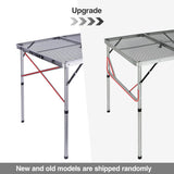 REDCAMP Folding Portable Grill Table for Outside, Lightweight Aluminum Metal Grill Stand Table for Camping Cooking BBQ RV