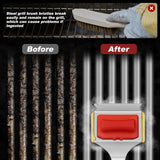 Steam Safe Grill Cleaning Brush Bristle Free and Scraper for Outdoor Grill with 15" Extended Handle, 3X Thick Aramid Fabric