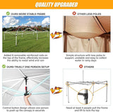 HOTEEL 10x20 Pop up Canopy with Sidewalls, One Push Outdoor Tents for Parties Waterproof Canopy Tent with Reinforce Rod,