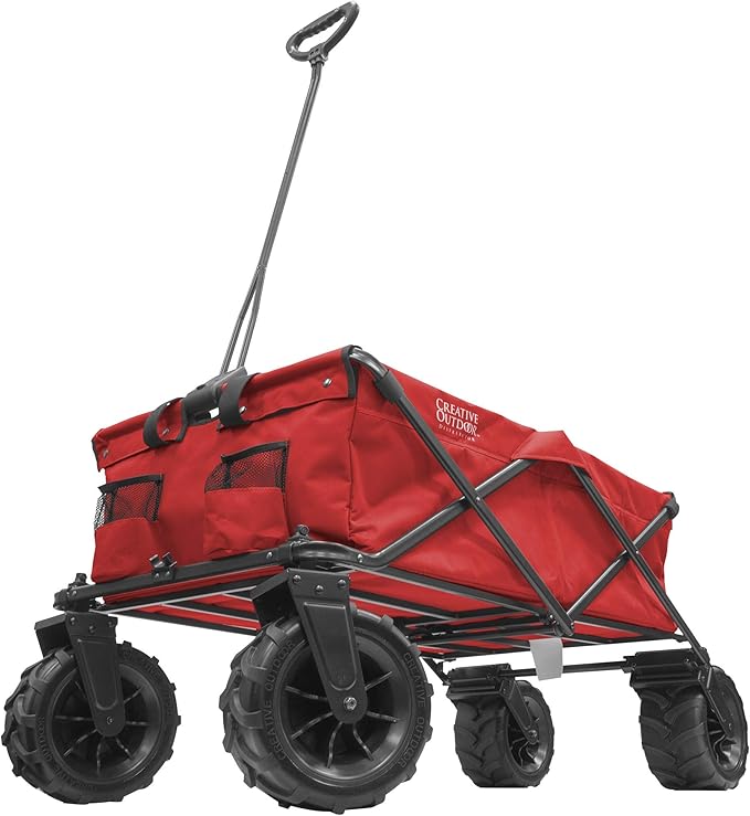 Creative Outdoor Wagon for Kids Push Pull Collapsible Stroller Giant All-Terrain Folding Cart | XXXL Monster Series Wagons |