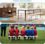 6ft HDPE Folding Bench, Foldable Seat with Sturdy Frame and Security Lock for Indoor and Outdoor, Multipurpose Entertaining