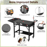 Leteuke Grill Cart for Blackstone Griddle, Portable Outdoor Grill Table, Foldable Cart Table with Wheels for Ninja, Griddle