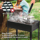 GRILLART Grill Brush for Outdoor Grill Bristle Free - Safe BBQ Grill Cleaner Brush - 18" BBQ Brush for Grill Cleaning Kit