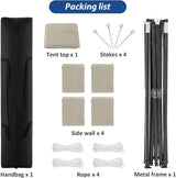 COBIZI 10x10 Heavy Duty Pop up Canopy with 4 Removable Sidewalls, Canopy Tent with Portable Bag, Ez Pop up Tent Commercial