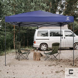 CAPHAUS 12ft x 12ft Patented One-Push Pop Up Outdoor Canopy Tent, Heavy-Duty Commercial Grade w/Central Lock, Portable and