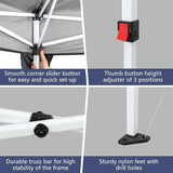 Outvita 10x20ft Pop Up Canopy Tent, Outdoor Instant Shelter Folding Canopy with 6 Side Walls and Carry Bag for Commercial
