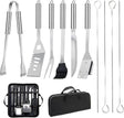 11Pcs Stainless Steel BBQ Grilling Accessories Set, Dad Gifts for Fathers Day Grilling Gifts,Portable Practical Grill Tools