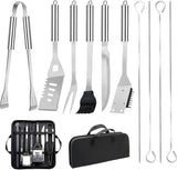 11Pcs Stainless Steel BBQ Grilling Accessories Set, Dad Gifts for Fathers Day Grilling Gifts,Portable Practical Grill Tools