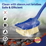 19" Large Bristle-Free Steam Cleaning Grill Brush,Replaceable BBQ Cleaning Head,Safe Grill Accessories for Cast
