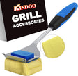 Grill Brush Bristle Free for Outdoor Grill, Steam Grill Cleaning Brush Replaceable BBQ Cleaner Brush Head,Extended Handle,