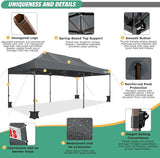 COBIZI 10x20 Pop Up Canopy Tent Heavy Duty with 6 Removable Sidewalls, Commercial Heavy Duty Pop Up Tent for Parties All