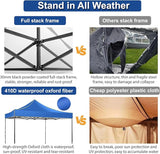 COBIZI 10x10 Heavy Duty Pop up Canopy with 4 Removable Sidewalls, Canopy Tent with Portable Bag, Ez Pop up Tent Commercial