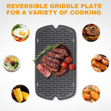 Cast Iron Grill Griddle for Weber 9010001 9011701 9013001 9020001 9030001 Traveler Portable Grill Accessories, Reversible