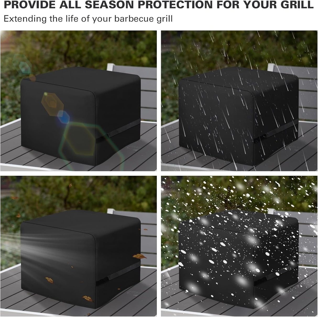 Side Fire Box Grill Cover Fits for Char-Griller 22424 72424 E82424 Portable Tabletop Grill, 600D Heavy Duty BBQ Cover