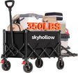 Collapsible Wagon Cart with Wheels Foldable,Folding Beach Wagons Carts Foldable for Grocery Shopping Camping Garden Fishing