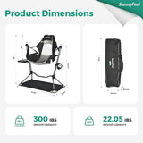 SUNNYFEEL Hammock Camping Chair, Oversized Swinging Camping Chair, Portable Hammock Chairs with Cup Holder, Beach Mat, MAX