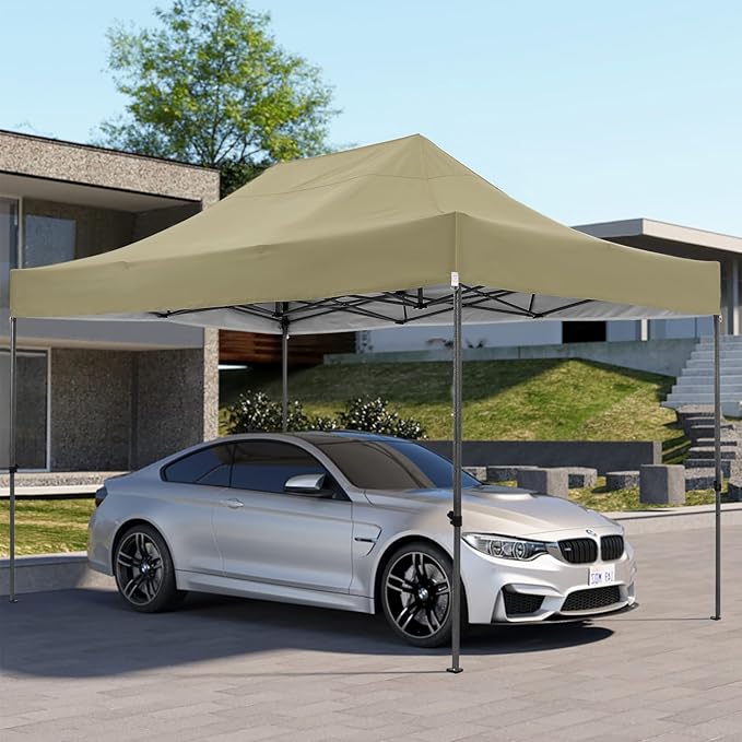 COBIZI 10x15 Heavy Duty Pop up Canopy Tent with 4 sidewalls Commercial Outdoor Canopy Wedding Party Tents for Wedding All