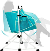 Portal Hammock Camping Chair Folding Rocking Chair Portable Swinging Chair with Cup Holder for Outdoor Lawn Backyard Patio