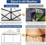 COBIZI 10x10 Heavy Duty Pop up Canopy Tent with 4 Removable Sidewalls, Ez Pop up Canopy with Portable Bag, Commercial Gazebo