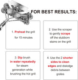 GRILLART Grill Brush for Outdoor Grill Bristle Free - Safe BBQ Grill Cleaner Brush - 18" BBQ Brush for Grill Cleaning Kit