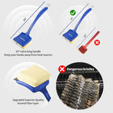 19" Large Bristle-Free Steam Cleaning Grill Brush,Replaceable BBQ Cleaning Head,Safe Grill Accessories for Cast