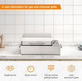 Kenyon B70200 City Grill, Portable Grill, Stainless Steel, Single Burner, Knob Control, Faceted Lid, UL Approved For Use