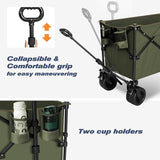Chihee Garden Cart Collapsible Outdoor Utility Wagon Cart,Folding Beach Cart Oversized Capacity 254L,Heavy Duty Portable