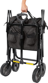 Amazon Basics Collapsible Folding Heavy Duty Utility Wagon for Outdoor Sports, 265 pounds Weight Capacity, Camping, Garden,