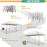 COBIZI 10x20 Pop Up Canopy Heavy Duty Without Sidewalls, Commercial Heavy Duty Pop Up Tent for Parties All Weather